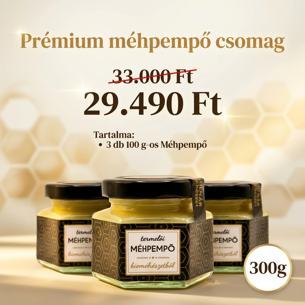 Természetes méhpempő csomag 3 × 100 g